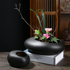 Chinese Style Flower Arrangement Ware Ceramic Flowerpot Flower Vase Bonsai Floral Accessories Jianshan Tool Home Decor