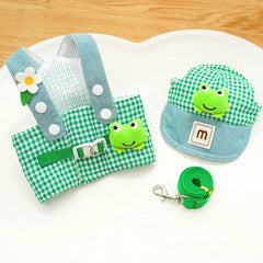 Cartoon Pet Harness Leash Sun Hat Set Cute Kitten Puppy Costume Cat Small Dogs Vest Harness Rope Cap 3pcs Outdoor Pet Shop
