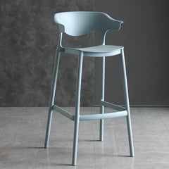 Bar Chair Household Plastic Island Backrest High Foot Dining Chair Stackable High Stool Cafe Negotiation High Stools Kitchen & Dining Furniture Bar Stools & Counter Stools