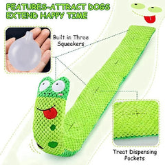Dog Puzzle Feeder Interactive Toy Indestructible Plush Sound Squeak Puppy Toys For Resistant Foldable Snail Dogs Pet Supplies Pet Shop