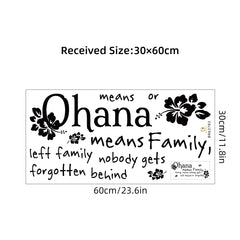 English“Means Family Means Nobody Get Left Behind ”Art Text Wall Stickers Study Room for Children Bedroom Living Room Decoration