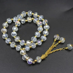 10mm 33PCS Glass Tasbih Islamic Prayer Beads Bracelet for Women