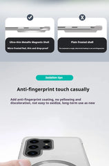 Thin Frameless Ultra Thin Magnetic Phone Case for Samsung Galaxy S25 Ultra S25 S24 S23 S22 Plus PC Hard Protective Cooling Cover