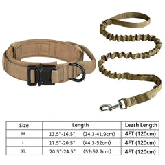 Heavy-Duty Military Tactical Dog Collar & Leash Set: Adjustable & Durable For All sized dog Pet Shop