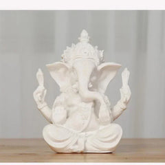 Sandstone Ganesha Buddha Elephant Statue Sculpture Handmade Figurine Miniatures Home Decoration Accessories Desk Crafts