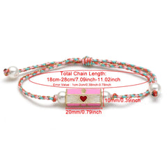 Lucky Eye Adjustable Colorful Braided Rope Bracelet Turkish Evil Eye Bead Copper Zircon Charm Bracelet for Women Men Jewelry