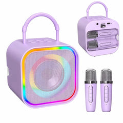 Karaoke Dual Wireless Bluetooth Microphone Portable Speaker Mic For iPhone Android Mobile Cell Phone PC System Machine Room Home