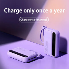 Oneplus 4 In1 Power Bank 50000mAh Large Capacity Built in Cables Intelligent Digital Display Light Portable Battery For Iphone