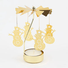 1pc Metal Hot Rotating Candle Holder Christmas Rotating Candle Holder Dinner Party Wedding Party Candle Holder Home Decor