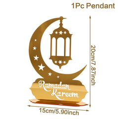 Ramadan Tray Table Centerpieces Plate Acrylic Ramadans Eid Mubarak Decorations for Home 2025 Islam Muslim Festival Party Gifts