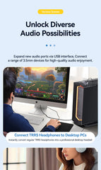 Essager External USB Sound Card To 3.5mm Mic Headphone Jack Stereo Headset Audio Microphone Adapter Speaker Interface For Laptop
