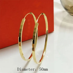 Senlissi 18K Gold Plated 925 Silver Hoop Earrings for Women
