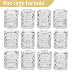6/12Pcs Blue Votive Candle Holders Glass Candlestick for Party Decoration Tea Lights Candle Holders for Wedding Home Table Decor