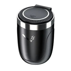 Universal Car Ashtray with LED Light Smokeless Aluminum Cup