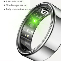 Smart Ring Heart Rate Blood Pressure Sleep Monitoring Motion Tracking Waterproof Men Women Smart Ring For Android Holiday Gift