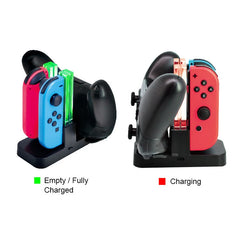 NEW COLOR for Nintendo Switch OLED JoyCon 4 in 1 Charger Controller Dock Station Holder for Nintendo Switch Joy-Con Charging