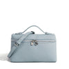 Premium sense of niche lychee grain shoulder bag simple fashion lunch box women's bag exquisite mini handheld crossbody bags - SKY BLUE / 20-21cm