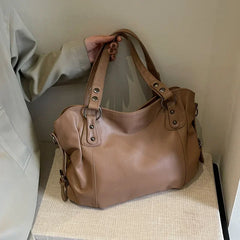 High Quality PU Shoulder Bag for Women – Contrast Zipper Style