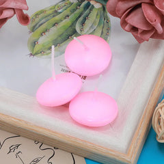 6/10/16Pcs Unscented Discs Candles Floating For Valentine's Day Party Wedding Home Bathtub Decor Romantic Confession Candlelight