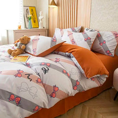 1PC Floral Washed Cotton Duvet Cover - Single/Queen/King Size Housse De Couette 이불커버 Funda Nórdica (No Pillowcase)