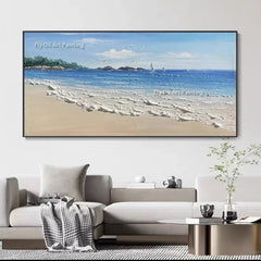 Ocean Waves Abstract Textured Thick Oil Painting Hand Painted Heavy Texture Canvas Art Wabi Sabi Painting Earth Tone Waves Art Home Decor