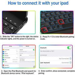 360 Degree Magic Keyboard Case For iPad Air13 11 2024 M2 Pro12.9 11 iPad 10.5 10.2 7/8/9 10th Air4 5 10.9 Backlit Keyboard Funda