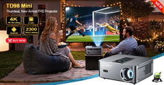 ThundeaL Full HD Projector TD80 Pro 1080P 2K 4K TD80Pro TD80W Upgrade WIFI Android Mini Beam Projector 3D LED Video Home Theater