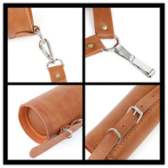 1 pc Archery Quiver Faux Leather Arrow Holder Bow and Arrow Case Pockets Hunting Arrow Tube for Outdoor Hunting Shooting