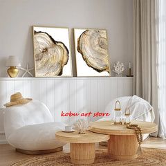 Tree Ring Wood Slice Posters and Prints Tree Stump Canvas Painting Modern Nature Wall Art Pictures for Farmhouse Room Home Decor
