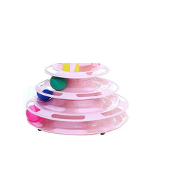 Pet toys Three-layer ball cat Turntable Cat interactive educational track toy cat space tower play plate Pet Shop