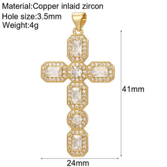 Y2K Boho Cross Our Lady Necklace for Women Golden Jesus Angel Choker Diy Pendant Stainless Steel Chain High Quality Jewelry