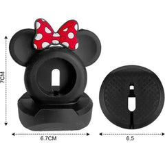 Mickey Mouse Charger Stand Minnie Desktop Holder for Apple Watch 9 8 7 6 5 4 iWatch 3 2 1 SE Cartoon Silicone Charging Base