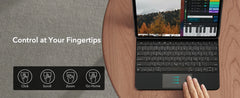 ESR iPad Pro 11/13 Keyboard Case (2024) iPad Pro 11/12.9& Air 11/13(2024/2025) Magnetic Stand Portrait/Landscape Removable Cover