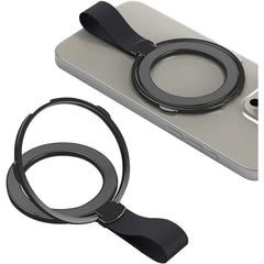 Magnetic Phone Ring Holder Kickstand 360° - Removable Anti-Slip Grip for iPhone 12-16/Samsung/Pixel, Universal Foldable Design