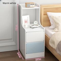 Modern Wooden Mini Nightstand with Drawer Storage