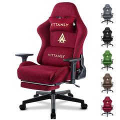 Kitinjoy Natural Suede Gaming Chair High Back Ergonomic Computer Chair With Footrest Reclining Adult Comfortable Office Chair Office Furniture