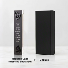 Personalized  Acrylic 3D Cut Jewish Mezuzah with Home Blessing&Name Custom Mezuzah Case Judaica Gift New Home Jewish Gift