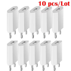 1-5Pcs Mini Universal 5V 1A EU Plug USB Wall Phone Charger For iPhone Samsung Xiaomi Redmi Google Huawei Charger Power Adapter