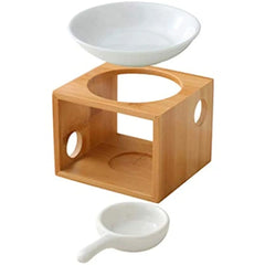 1pc Tealight Essential  Bamboo Aromatic,Arom Essential Oil Burner Diffuser,Tea Light Candle Holder Aromatherapy Oil Warmer
