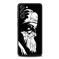 Sikh Khanda Sikhism Soft Phone Case For Samsung Galaxy S25 Edge S24 Plus S23 FE S22 S21 S20 Ultra 5G S10 Black Protect Cover