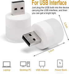 1/10Pcs Mini USB Night Light Warm White Eye Protection Book Reading Light USB Plug Computer Mobile Power Charging LED Night Lamp Home Decor