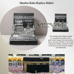 Kaaba Replica Model Islamic Muslim Turkish Ramadan Eid Islamic Gifts Home Decorations Imitation Metal Decoration