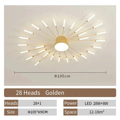 Creative Fan-shaped Rotating Living Room Light Lustre Home Decoration Bedroom LED Ceiling Lamp Modern Dining Room Pendant Lights