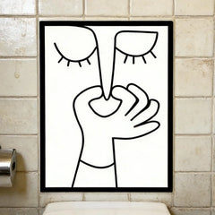 Funny Toilet Wall Decor – Humorous Bathroom Art Sign for Home