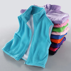 3 to 10 Years Teenager Outwear Waistcoats Sleeveless Jackets Children's Vest For Boy Girl Polar Fleece Baby Kid Vest Warm Winter