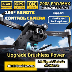 Lenovo Z908 ProMAX 8K Drone ESC Professional 4K GPS Dron Optical Flow Localization 3sided Obstacle Avoidance Quadcopter Toy