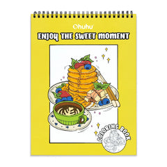 Ohuhu Anti-Stress Colouring Book Double-Sided Bleed-Resistant Paper Mindfulness Designs for Relaxation Spiral Bound Art Therapy