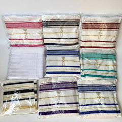 Jedaica Tallit Shawl Israel Talit scarf with Talis Bag Polyester Wraps Prayer 50x180cm