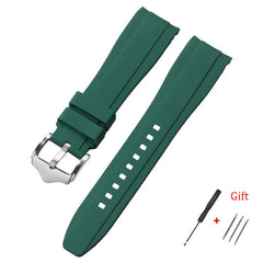 20mm 22mm Rubber Strap High Quality Curved End Silicone Watch Band for Swatch for Omega Moonswatch Bracelet Waterproof Wristband