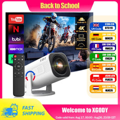 Xgody Gimbal 3 Pro Projector 4K Wifi6 Android Mini Beamer 300 Ansi Dual Wifi Bt5.4 1280*720P Home Theater Outdoor Portable